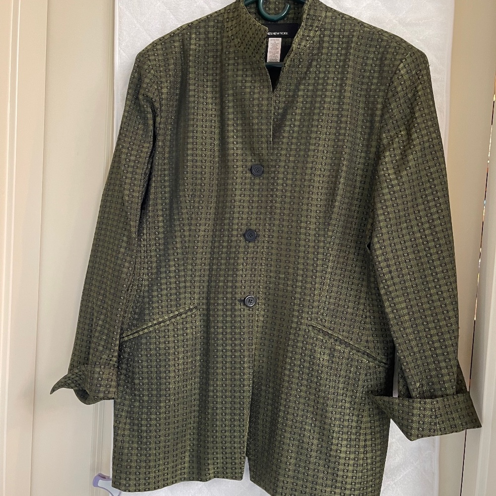 Jones New York Green/Black checked jacket